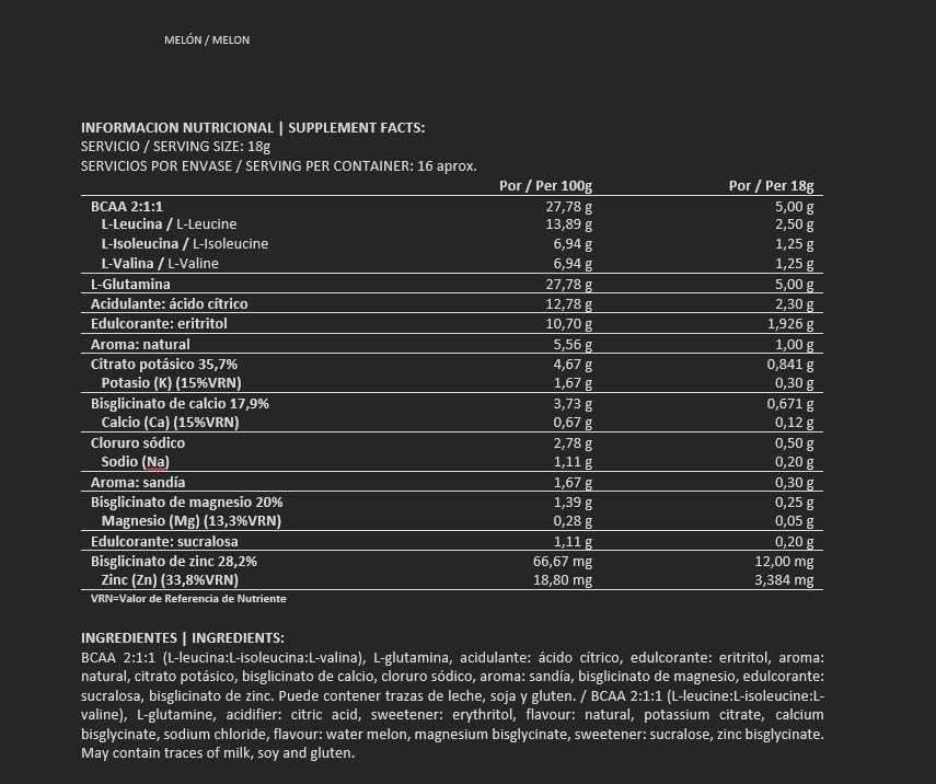 Pack BigMan BCAA & Glutamina + Electrolitos 300g Melocotón | Aminoácidos y Minerales