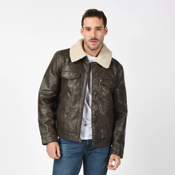 Chaqueta Hombre Sherpa Collar Café Levis