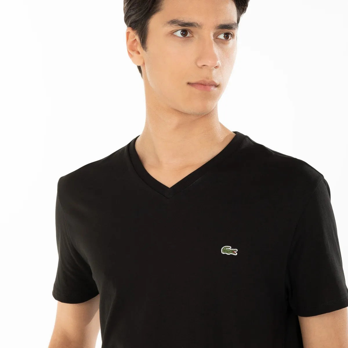 Polera Manga Corta Cuello V Hombre Lacoste