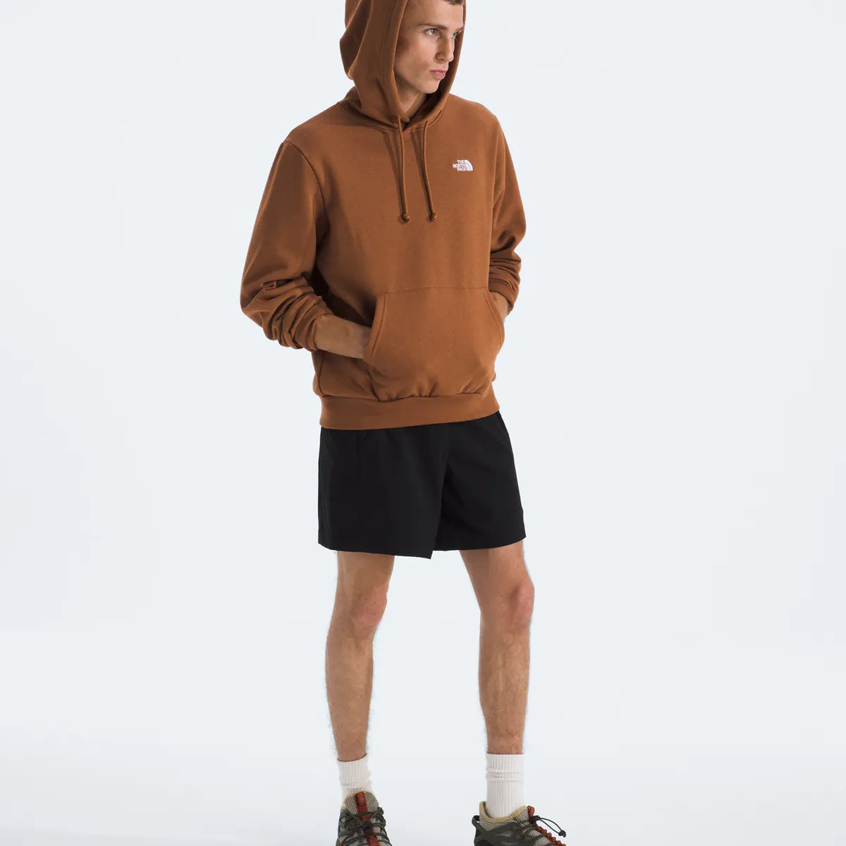 Poleron Evo Emb Hoodie Hombre Café