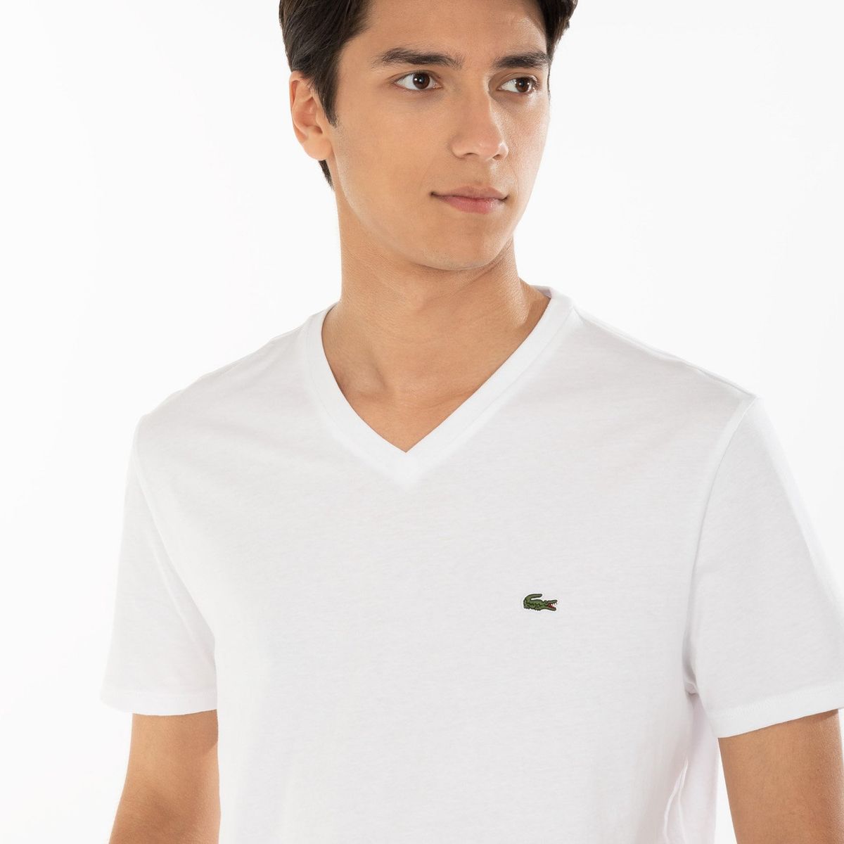 Polera Manga Corta Cuello V Hombre Lacoste