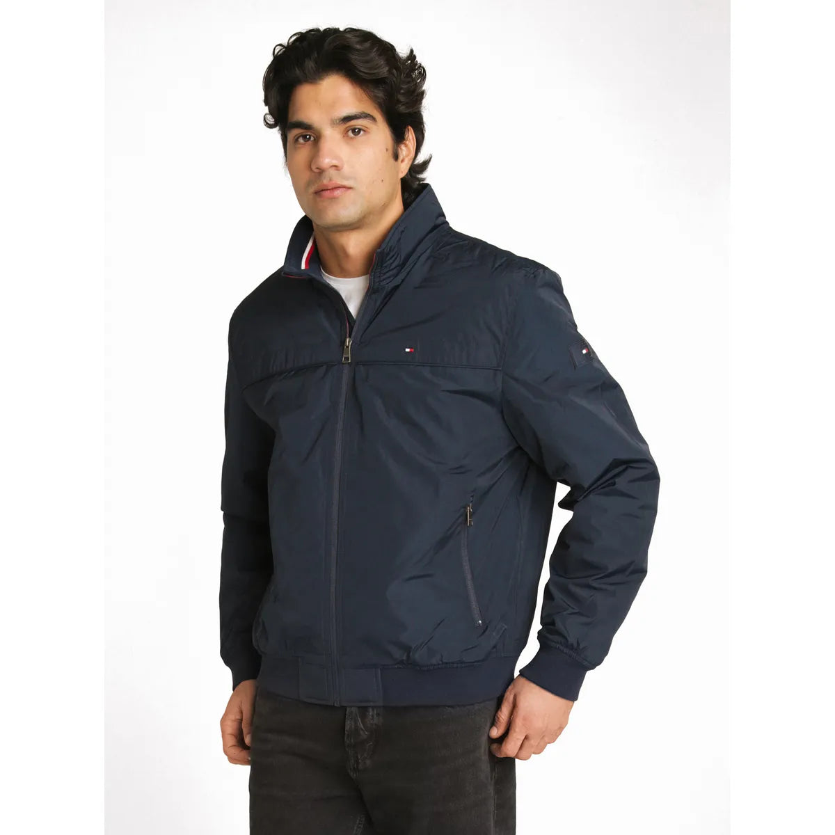Chaqueta Bomber Golf Con Logo Azul Tommy Hilfiger